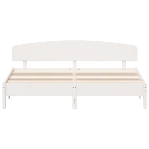vidaXL Bed Frame without Mattress White 200x200 cm Solid Wood Pine