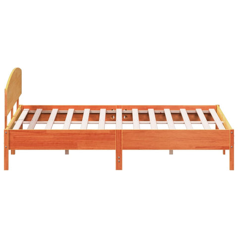 vidaXL Bed Frame without Mattress Wax Brown 180x200 cm Super King Solid Wood Pine
