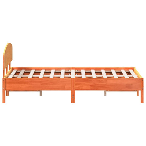 vidaXL Bed Frame without Mattress Wax Brown 140x200 cm Solid Wood Pine