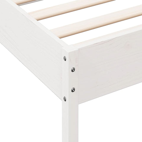 vidaXL Bed Frame without Mattress White 90x200 cm Solid Wood Pine
