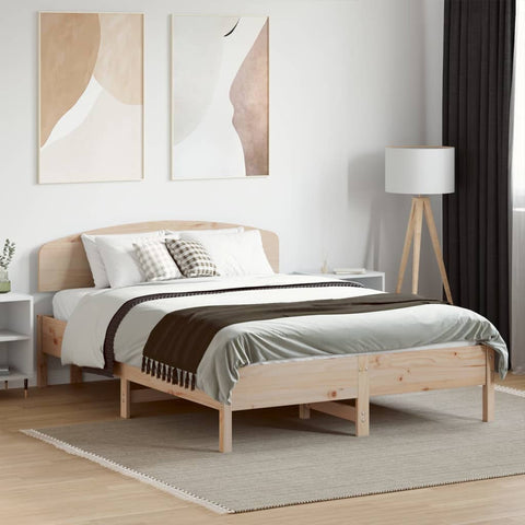 vidaXL Bed Frame without Mattress 140x190 cm Solid Wood Pine