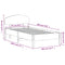 vidaXL Bed Frame without Mattress 75x190 cm Small Single Solid Wood Pine