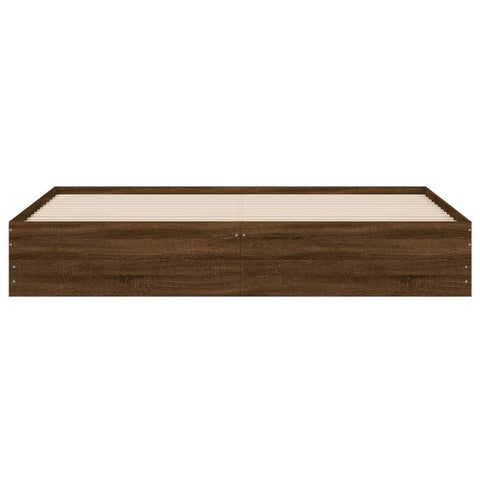 vidaXL Bed Frame with Drawers without Mattress Brown Oak 200x200 cm