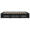 vidaXL Bed Frame with Drawers without Mattress Black 160x200 cm