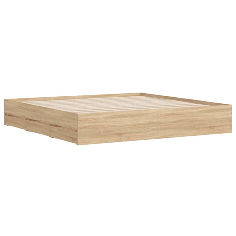 vidaXL Bed Frame with Drawers without Mattress Sonoma Oak 160x200 cm