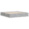 vidaXL Bed Frame with Drawers without Mattress Concrete Grey 160x200 cm