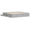 vidaXL Bed Frame with Drawers without Mattress Concrete Grey 160x200 cm