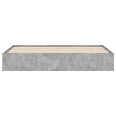 vidaXL Bed Frame with Drawers without Mattress Concrete Grey 160x200 cm