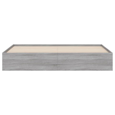 vidaXL Bed Frame with Drawers without Mattress Grey Sonoma 160x200 cm