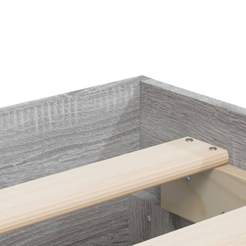 vidaXL Bed Frame with Drawers without Mattress Grey Sonoma 160x200 cm
