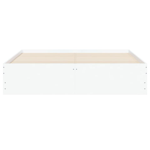 vidaXL Bed Frame with Drawers without Mattress White 150x200 cm King Size