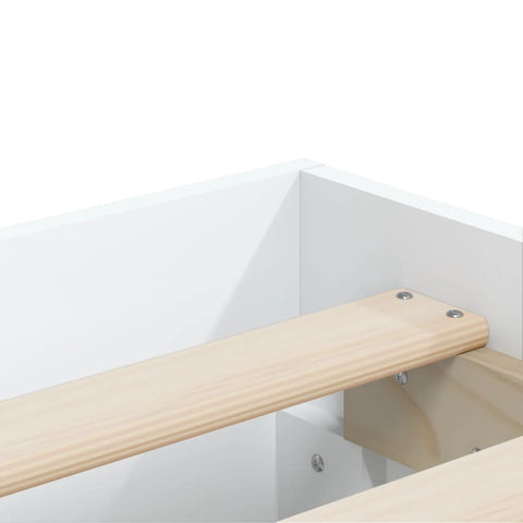 vidaXL Bed Frame with Drawers without Mattress White 150x200 cm King Size