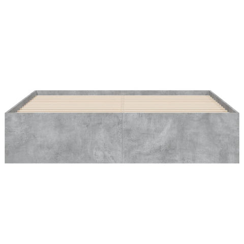 vidaXL Bed Frame with Drawers without Mattress Concrete Grey 150x200 cm King Size