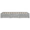 vidaXL Bed Frame with Drawers without Mattress Concrete Grey 150x200 cm King Size