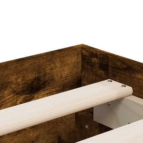 vidaXL Bed Frame with Drawers without Mattress Smoked Oak 150x200 cm King Size