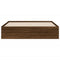 vidaXL Bed Frame with Drawers without Mattress Brown Oak 150x200 cm King Size