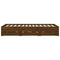 vidaXL Bed Frame with Drawers without Mattress Brown Oak 150x200 cm King Size
