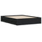 vidaXL Bed Frame with Drawers without Mattress Black 140x200 cm