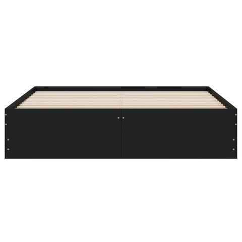vidaXL Bed Frame with Drawers without Mattress Black 140x200 cm