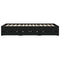 vidaXL Bed Frame with Drawers without Mattress Black 140x200 cm