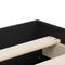 vidaXL Bed Frame with Drawers without Mattress Black 140x200 cm
