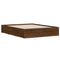 vidaXL Bed Frame with Drawers without Mattress Brown Oak 140x200 cm