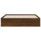 vidaXL Bed Frame with Drawers without Mattress Brown Oak 140x200 cm