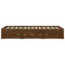 vidaXL Bed Frame with Drawers without Mattress Brown Oak 140x200 cm