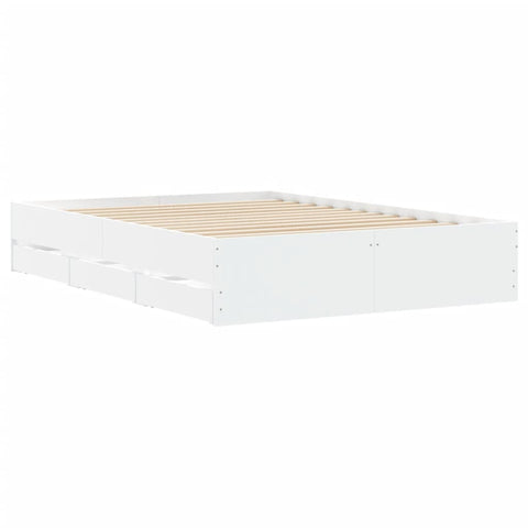 vidaXL Bed Frame with Drawers without Mattress White 120x200 cm