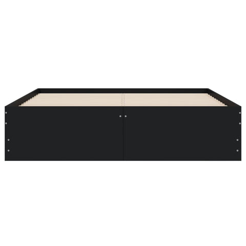 vidaXL Bed Frame with Drawers without Mattress Black 120x200 cm