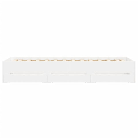 vidaXL Bed Frame with Drawers without Mattress White 90x200 cm