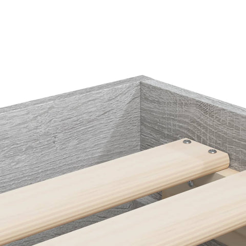 vidaXL Bed Frame with Drawers without Mattress Grey Sonoma 90x200 cm