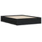 vidaXL Bed Frame with Drawers without Mattress Black 140x190 cm