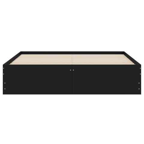 vidaXL Bed Frame with Drawers without Mattress Black 140x190 cm