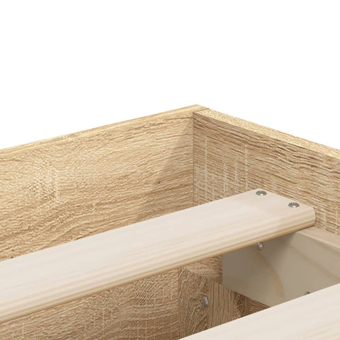vidaXL Bed Frame with Drawers without Mattress Sonoma Oak 140x190 cm
