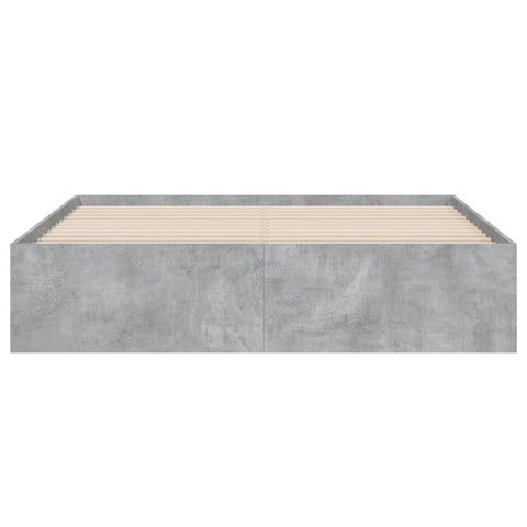 vidaXL Bed Frame with Drawers without Mattress Concrete Grey 140x190 cm
