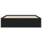 vidaXL Bed Frame with Drawers without Mattress Black 135x190 cm Double