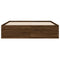 vidaXL Bed Frame with Drawers without Mattress Brown Oak 135x190 cm Double