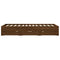vidaXL Bed Frame with Drawers without Mattress Brown Oak 135x190 cm Double