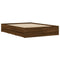 vidaXL Bed Frame with Drawers without Mattress Brown Oak 135x190 cm Double