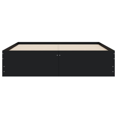 vidaXL Bed Frame with Drawers without Mattress Black 120x190 cm Small Double