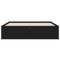 vidaXL Bed Frame with Drawers without Mattress Black 120x190 cm Small Double