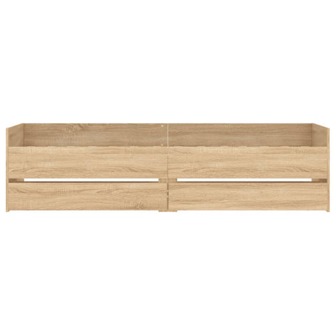 vidaXL Bed Frame with Drawers without Mattress Sonoma Oak 100x200 cm