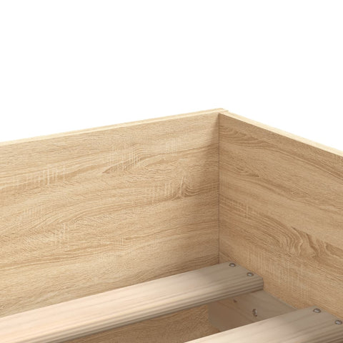 vidaXL Bed Frame with Drawers without Mattress Sonoma Oak 100x200 cm