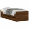 vidaXL Bed Frame with Drawers without Mattress Brown Oak 100x200 cm