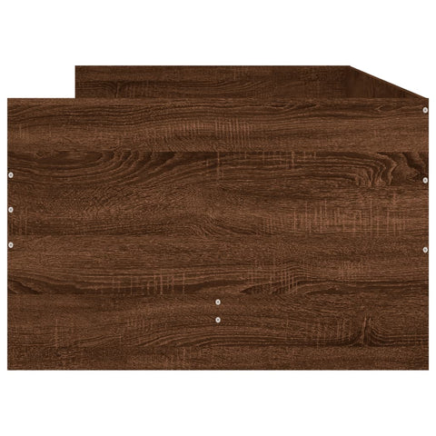 vidaXL Bed Frame with Drawers without Mattress Brown Oak 100x200 cm