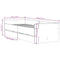 vidaXL Bed Frame with Drawers without Mattress Brown Oak 100x200 cm