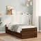 vidaXL Bed Frame with Drawers without Mattress Brown Oak 100x200 cm