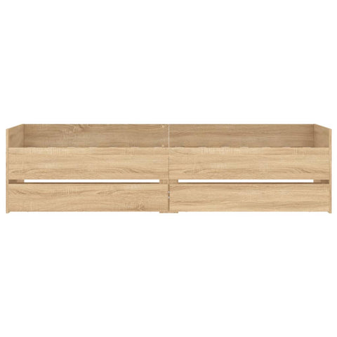 vidaXL Bed Frame with Drawers without Mattress Sonoma Oak 90x200 cm