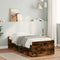 vidaXL Bed Frame with Drawers without Mattress Smoked Oak 90x200 cm